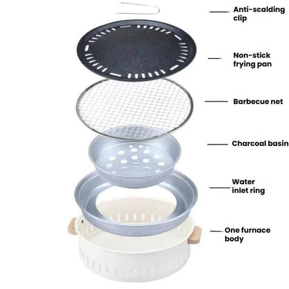 K-705 Round Tea & BBQ Stove Portable Outdoor Charcoal Grill