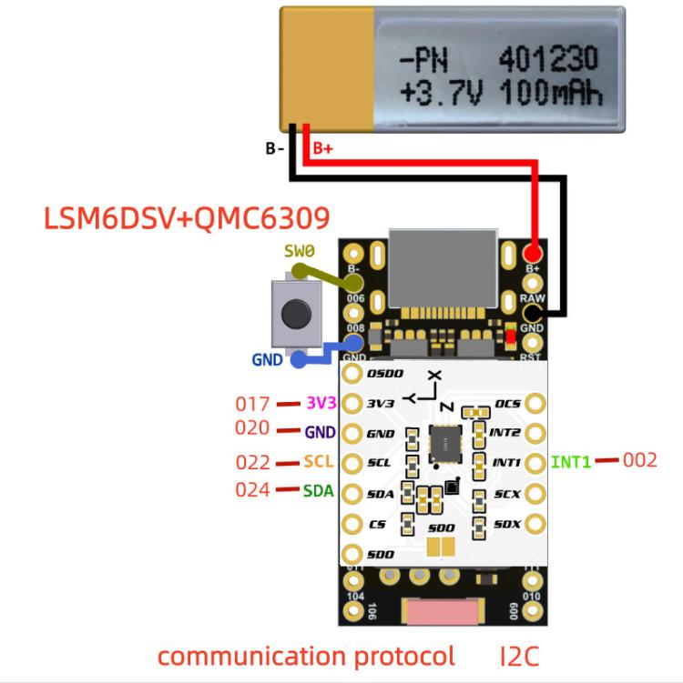 Pour le module SlimeVR / Smol LSM6DSV + QMC6309