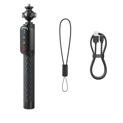 AMagisn Selfie Stick With Remote For Action Cameras & Smartphones, 5.1 Bluetooth, Extendable To 40in, Claw, 1/4 Inch, Ballhead Claw, Ballhead 1/4 Inch