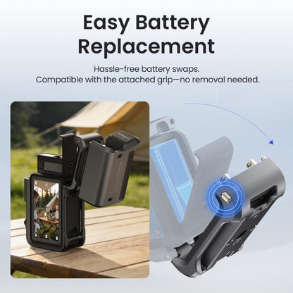 For DJI OSMO Action 5 Pro /4/3 aMagisn Metal Camera Cage2.0 Quick Release Protective Frame with Silicone Lens Cap, Action 5 Pro /4/3 Metal Cage