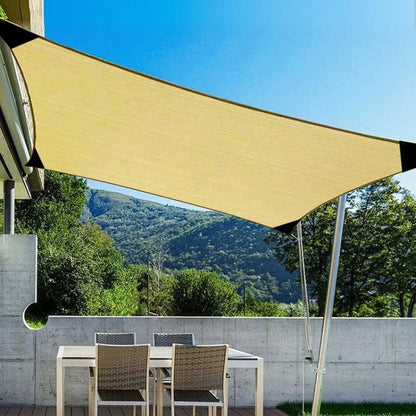 Outdoor Edged Sunshade Sail Patio Corner Reinforced Sun Protection Net, 2x2m, 2x3m, 2x4m, 2x5m, 3x3m, 4x4m, 4x5m, 4x6m, 5x5m