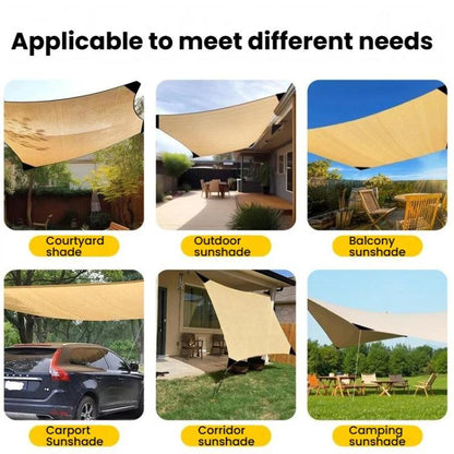 Outdoor Edged Sunshade Sail Patio Corner Reinforced Sun Protection Net, 2x4m, 4x6m, 5x5m