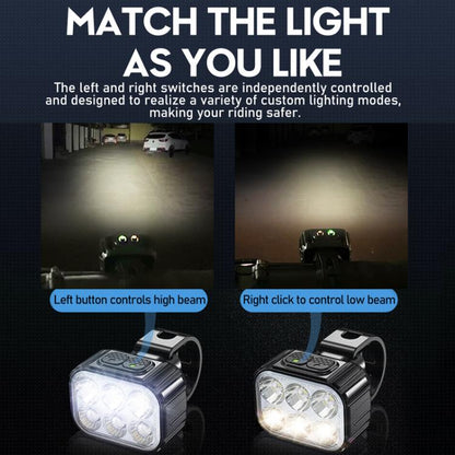Bicycle Night Riding Warning Light Cycling Rechargeable Light, CYCLAMI Q6 Front Light+Tail Light