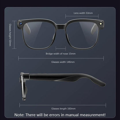 M02S Smart Glasses with 8MP HD Camera, 1080P Video, AI Voice Assistant, Recording, Translation, Transparent, Sunglasses, Photochromic, Transparent+Sunglasses, Transparent+Photochromic