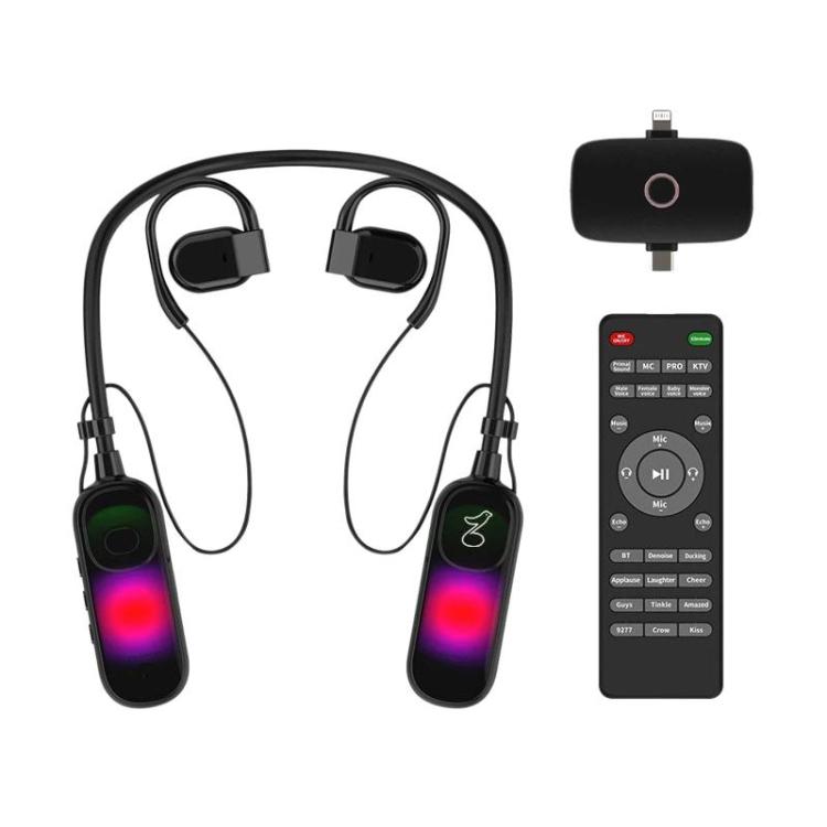 Live Broadcast All-In-One Headset With Sound Card Wireless Neck-Worn Microphone, G10T