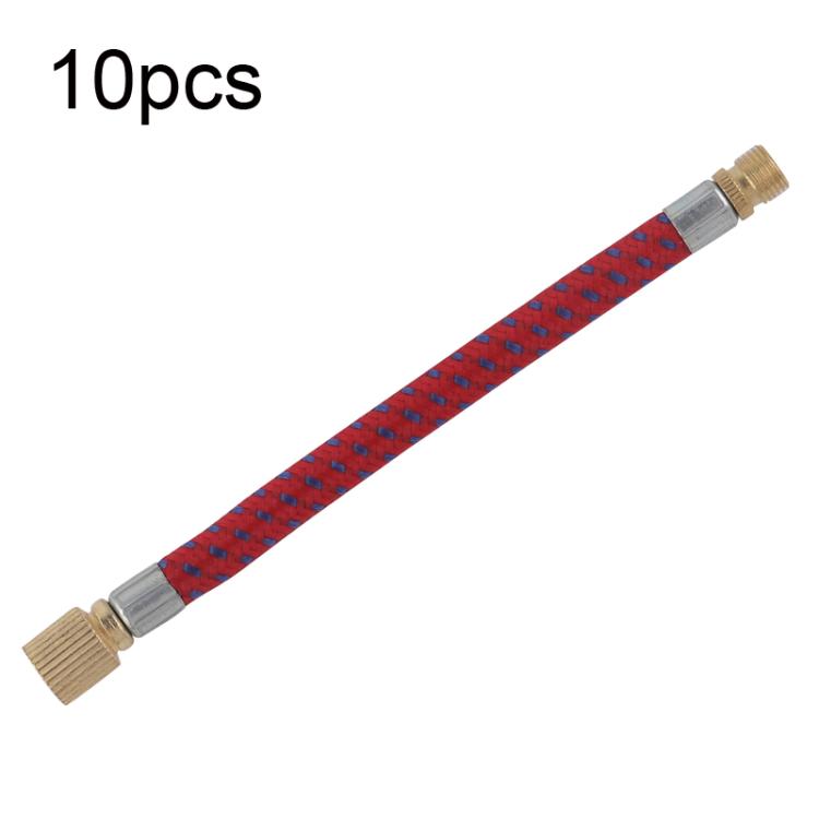 10pcs US Mouth Bicycle Pump Extension Rubber Hose, Black 10cm, Black 12cm, Red 12.5cm, Green 12.5cm, Black 19cm