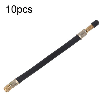 10pcs US Mouth Bicycle Pump Extension Rubber Hose, Black 10cm, Black 12cm, Red 12.5cm, Green 12.5cm, Black 19cm