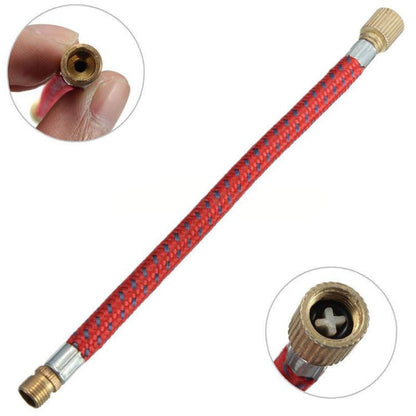 10pcs US Mouth Bicycle Pump Extension Rubber Hose, Black 10cm, Black 12cm, Red 12.5cm, Green 12.5cm, Black 19cm