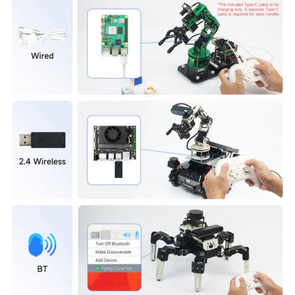 Contrôleur de Robot ROS Tri-Mode Sans Fil YAHBOOM pour Jetson, Raspberry Pi, Switch, PC