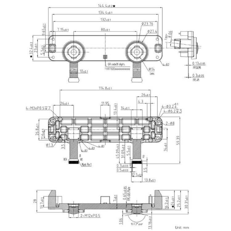 SC132GS Binocular Stereo Camera Module Dual 1.3MP Cameras For RDK X5, 33206