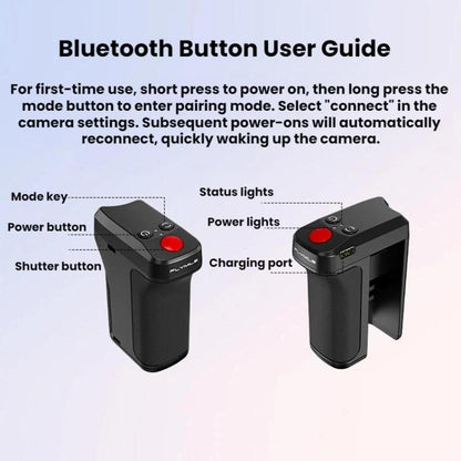 For DJI Osmo Action 5 Pro / 6 Flymile Bluetooth Street Photography Handle Magnetic Quick-Release Base