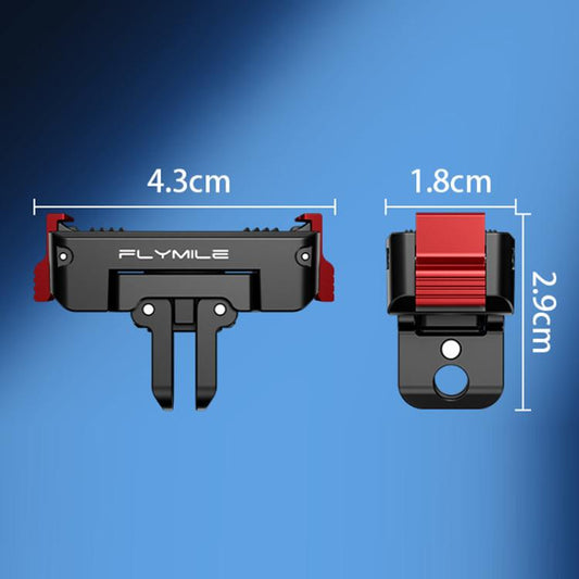 For DJI Osmo 360 / Action 3 / 4 / 5 Pro Flymile Magnetic Quick-Release Adapter Base, Plastic