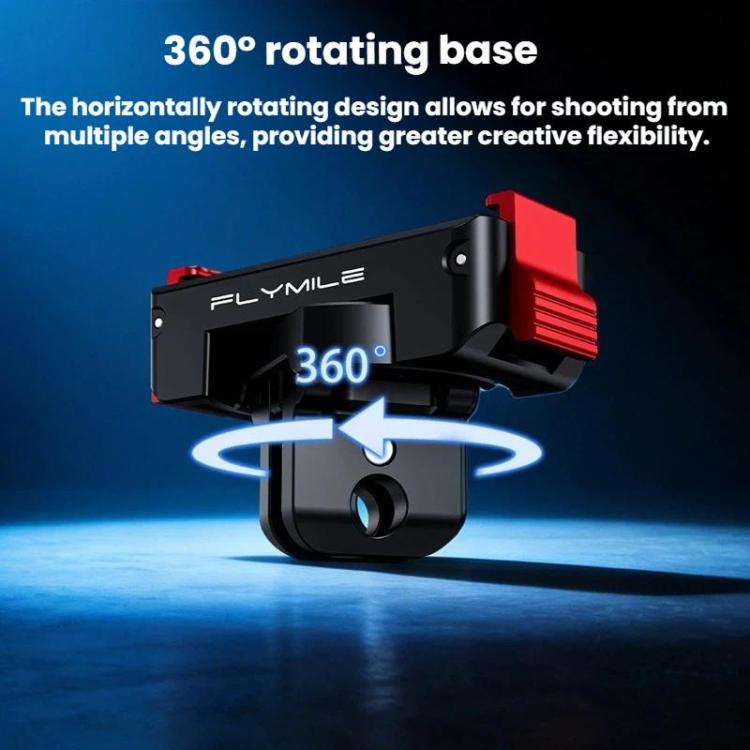 Pour DJI Osmo 360 / Action 3 / 4 / 5 Pro Base d'Adaptateur Magnétique à Dégagement Rapide Flymile, Plastique