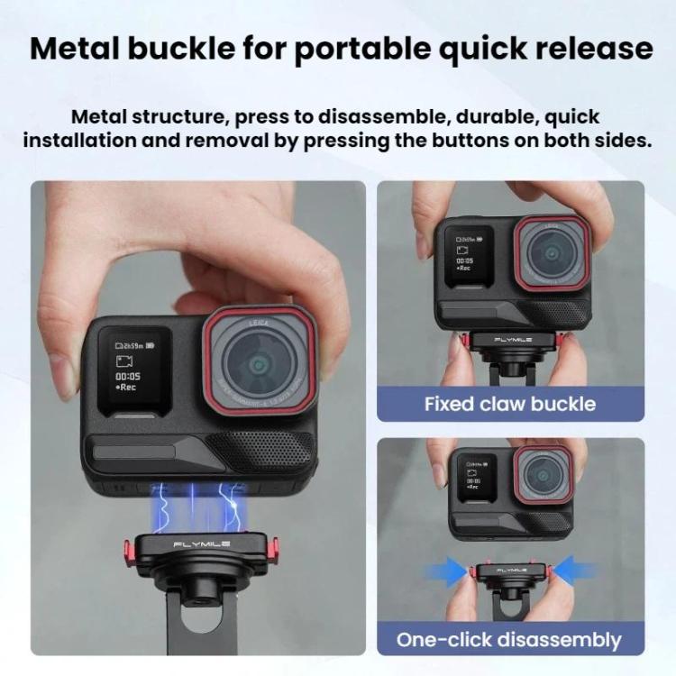 Pour support d'extension magnétique à dégagement rapide Flymile pour Insta360 Ace Pro / 2
