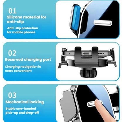 360-Degree Rotating Car Vent Suction Cup Mount Vent-Free Car Navigation Phone Holder, Single Mount, Mount+Strong Adhesive Auxiliary Disc, Mount+Vent Hook, Mount+Parking Sign