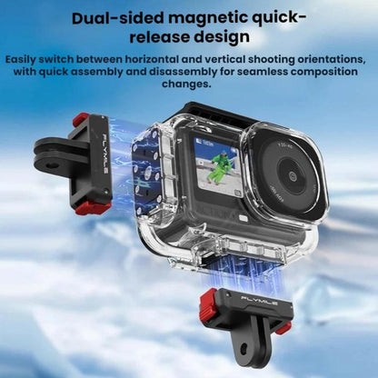 For DJI Osmo Action 6 Flymile 60m Diving Quick-Release Magnetic Waterproof Case