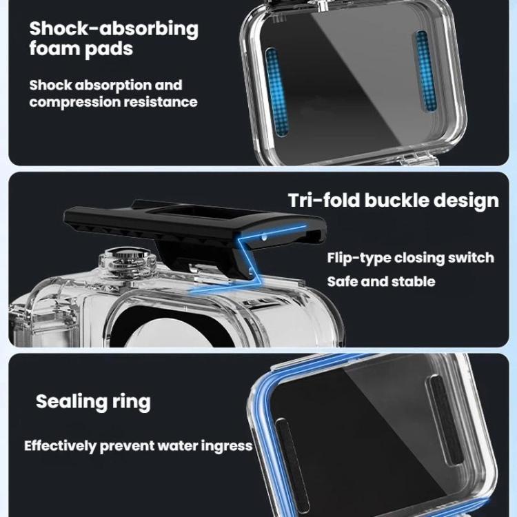 For DJI Osmo Action 6 Flymile 60m Diving Quick-Release Magnetic Waterproof Case