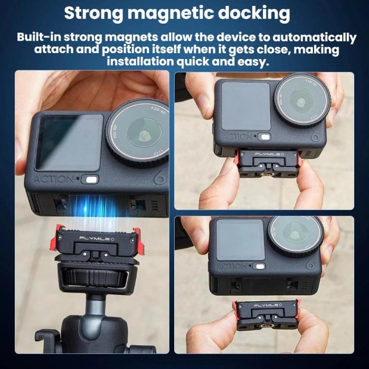 For DJI Osmo Action 6 Rotating Magnetic Quick-Release Expansion Dock