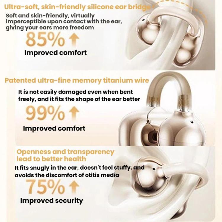 aigo CJ195 Bone Conduction Wireless Bluetooth Earphones Over-Ear Clip-On Sports Running Earphones