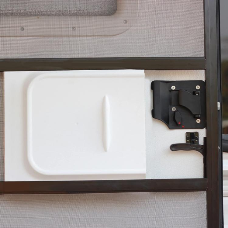 RV Door Lock UV-resistant Panel Protection Cover Kit, White, Black, White + Screen Door Lock Right, Black + Screen Door Lock Right