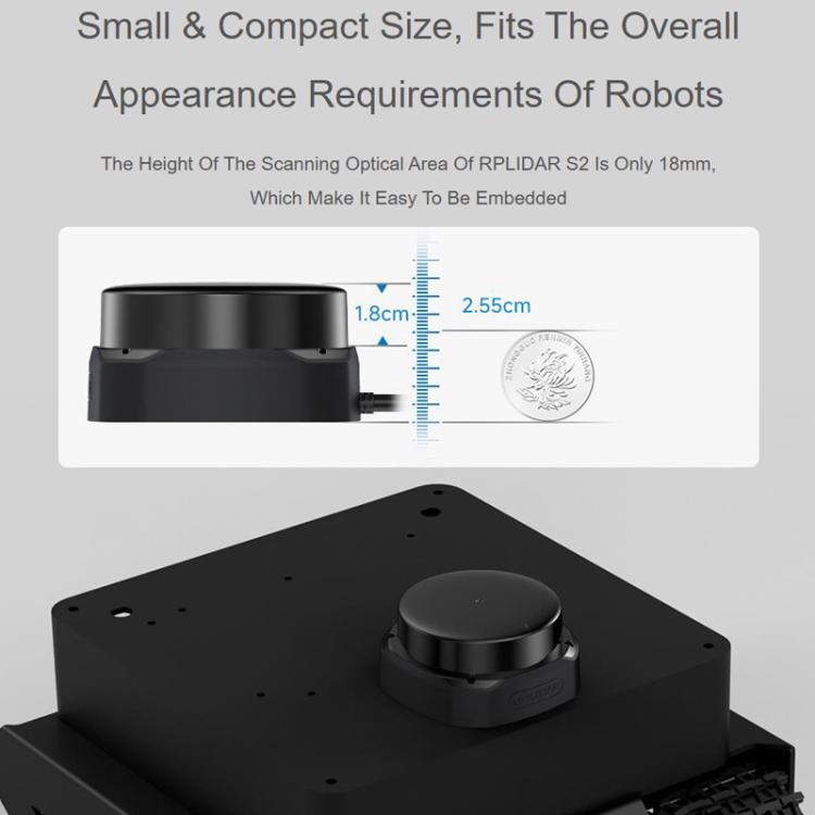 WAVESHARE RPLIDAR High-Performance Compact-size DTOF Lidar, Support UART Port / Ethernet Port Communication Modes, S2, S2L, S2E, S2P
