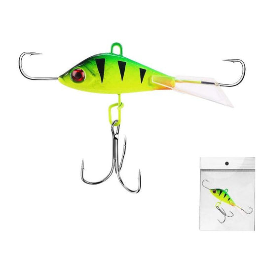 Señuelo equilibrado para pesca en hielo, modelo B, 7.4 cm, 15 g, pequeño pez minnow de metal.