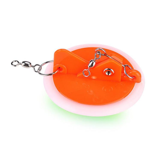 Disco de arrastre ABS Conector luminoso Equipo de pesca Pesca en barco Accesorios de pesca en agua salada, Verde pequeño, Naranja pequeño, Azul oscuro pequeño, Verde grande, Naranja grande, Azul oscuro grande