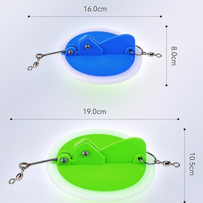 Trolling Disc ABS Luminous Connector Fishing Gear Boat Fishing Saltwater Fishing Accessories, Small Green, Small Orange, Small Dark Blue, Large Green, Large Orange, Large Dark Blue