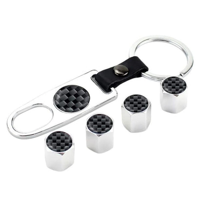 Automotive Carbon Fiber Textured Valve Stems Universal Cap
