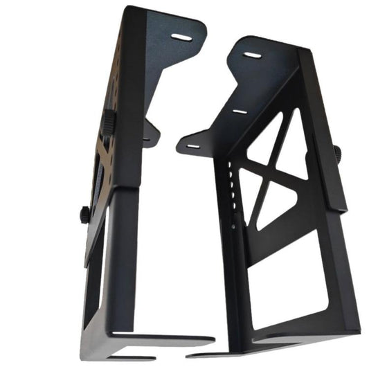 حامل معدني قابل للتعديل يُثبّت أسفل المكتب لأجهزة التخزين الشبكي (NAS) وأجهزة الكمبيوتر الشخصية وأجهزة الكمبيوتر الصغيرة ووحدات ألعاب PS5، رف موفر للمساحة، KXD250311