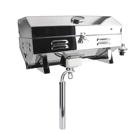 Stainless Steel Yacht BBQ Grill Outdoor Boat Grill Canister Stove, No Bracket, With Bracket
