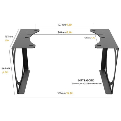 For XBOX Series X Under Desk Mount Metal Hidden Organizer Bracket Space Saving Holder