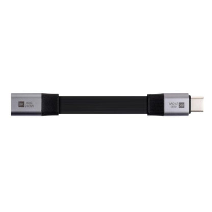 WAVESHARE USB4 V2.0 Type-C Extension Cable 80Gbps High-Definition Video Transmission, Straight Head, 90-Degree Bend Head