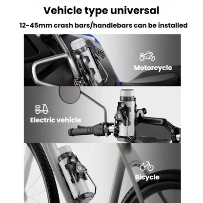 Adaptive Anti-Slip Water Bottle Holder For Motorcycles & Bicycles 360-Degree Rotating Anti-Theft Cup Holder, Kewig SHJ-6