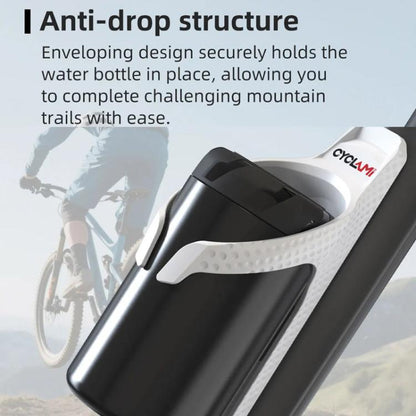 CYCLAMI Bicycle Water Bottle Cage Cycling Cup Holder, White, Black, Black+CYC-HB15 Tracker, White+CYC-HB15 Tracker
