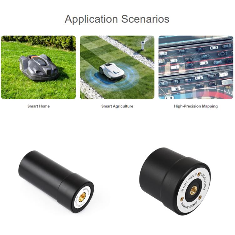 WAVESHARE GNSS L1+L2+L5 Multi-Satellite Multi-Frequency Four-Wire Helical Active Precision Positioning Antenna, Q25, Q39