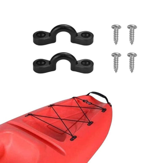 10pcs Kayak Elastic Cord C-Type Pull Buckle With Screws Deck Fixed Clip, Humplock, Canoe Accessories