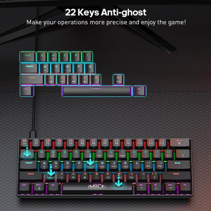 iMICE MK-X30 RGB Lighting Customizable 1.5m Wired Mechanical Gaming Keyboard Mouse Set