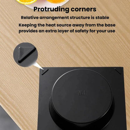 WJ Three-Hole Alcohol Stove Base Aluminum Alloy Square Stove & Dry Pot Stove, Small, Large