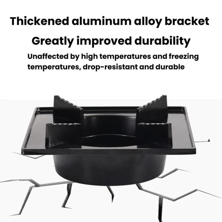 WJ Three-Hole Alcohol Stove Base Aluminum Alloy Square Stove & Dry Pot Stove, Small, Large