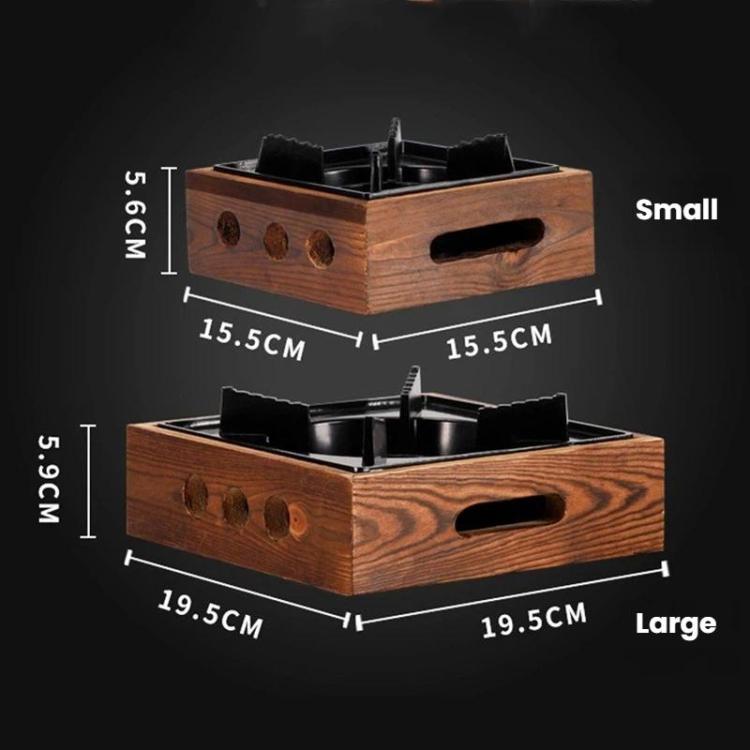 WJ Three-Hole Alcohol Stove Base Aluminum Alloy Square Stove & Dry Pot Stove, Small, Large