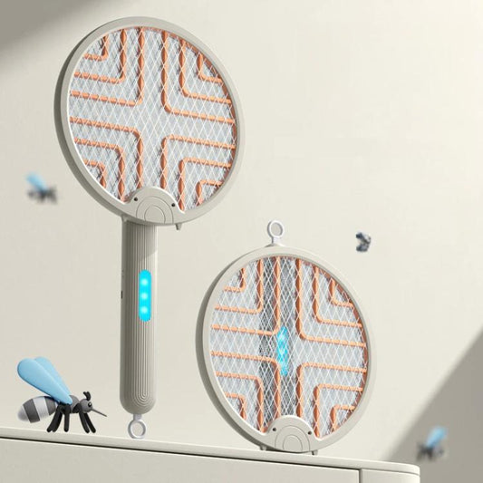 2-in-1 Folding Mosquito Zapper & Bug Zapper Lamp UV Light Attraction & Electric Shock Support Wall Mount/Handheld/Stand