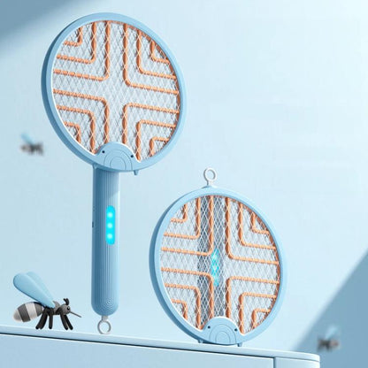 2-in-1 Folding Mosquito Zapper & Bug Zapper Lamp UV Light Attraction & Electric Shock Support Wall Mount/Handheld/Stand