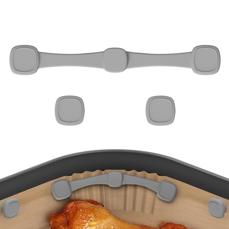 Magnetic Silicone Buckle for Air Fryer Parchment Paper Heat Resistant Liner Clips, Flower Red, Flower Black, Flower Gray, Square Red, Square Black, Square Gray, Teardrop Gray, Teardrop Black, Teardrop Red, Extended Red, Extended Black, Extended Gray