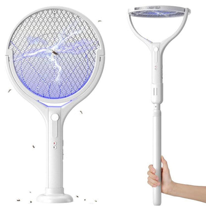 Raquette électrique anti-moustiques rétractable et rotative avec lumière et fonction d'attraction automatique, XH-57