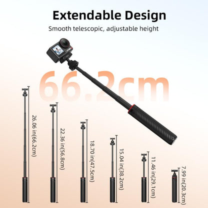 For DJI Osmo Action 5 Pro / Osmo 360 BRDRC Extended Selfie Stick Quick-Release Tripod, AC6039_2