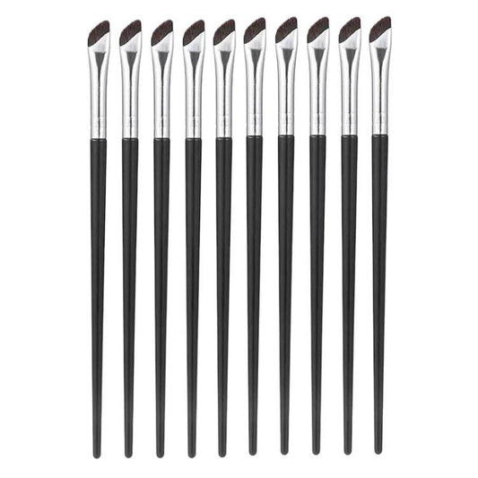 10 pinceaux biseautés ultra-fins pour eye-liner, pinceaux de maquillage détaillés Aegyo-Sal, noir faucille, marron faucille, lame