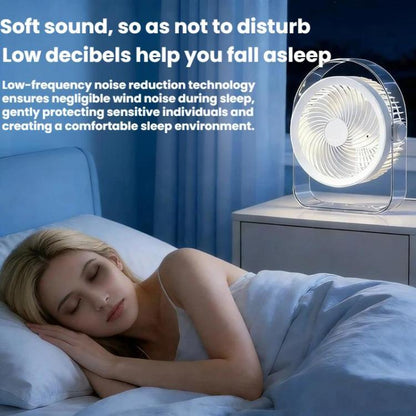 Veilleuse silencieuse de bureau pour dortoir avec ventilateur et veilleuse, Blanc prise directe, Violet prise directe, Blanc rechargeable, Violet rechargeable