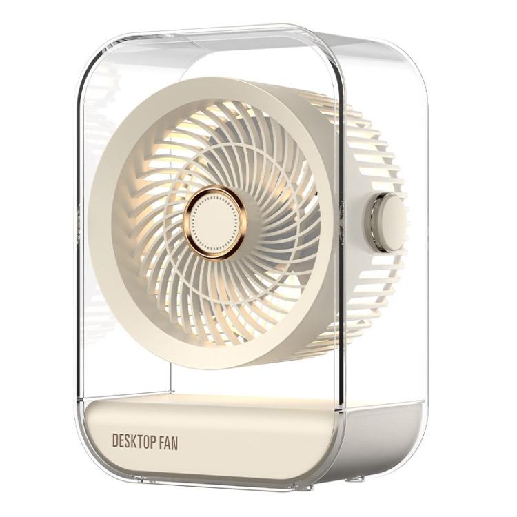 Ventilateur de bureau USB rechargeable haute puissance avec veilleuse