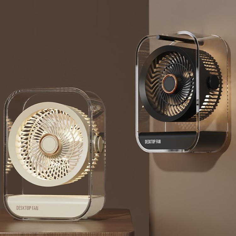 Ventilateur de bureau USB rechargeable haute puissance avec veilleuse